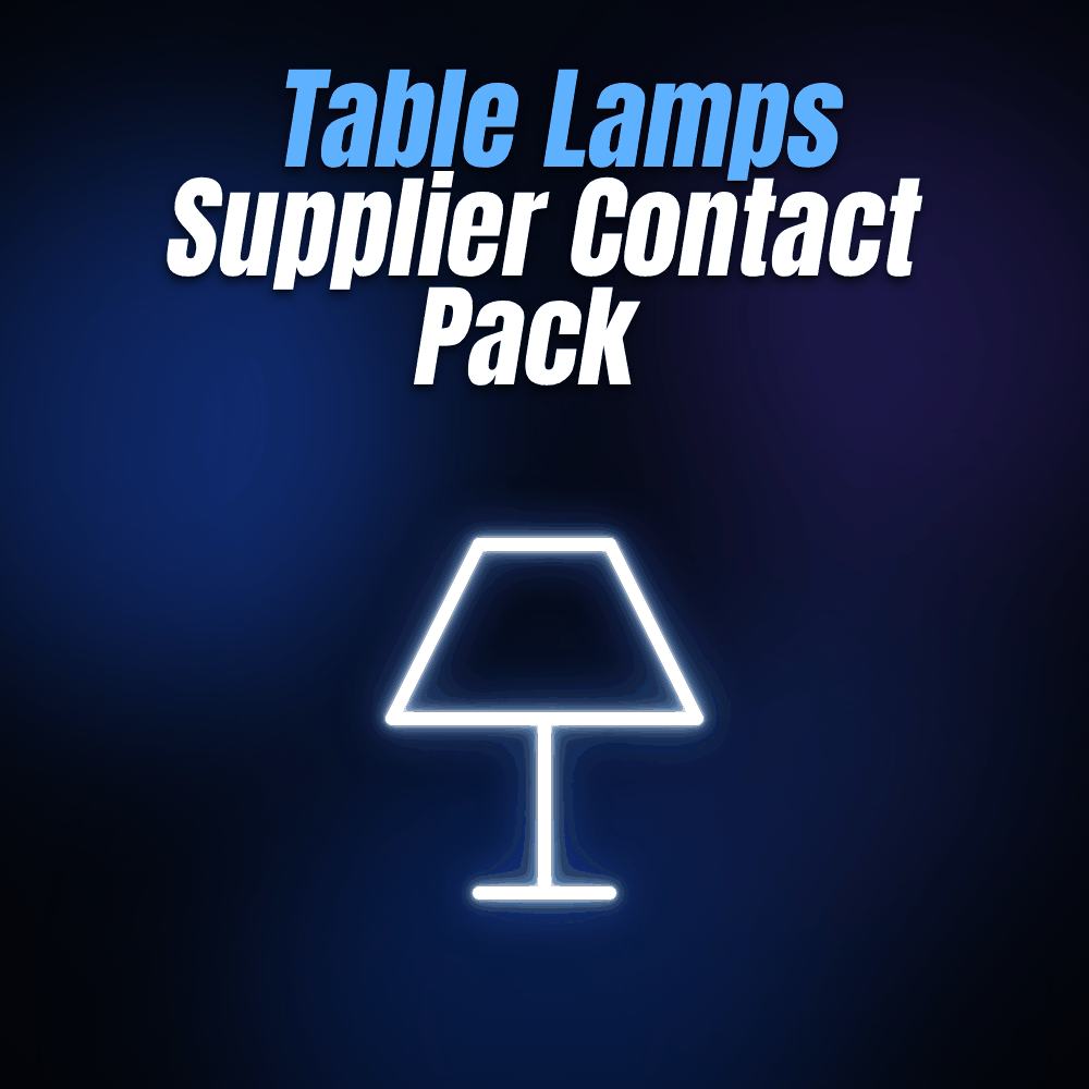 Table Lamps Supplier Contact Pack