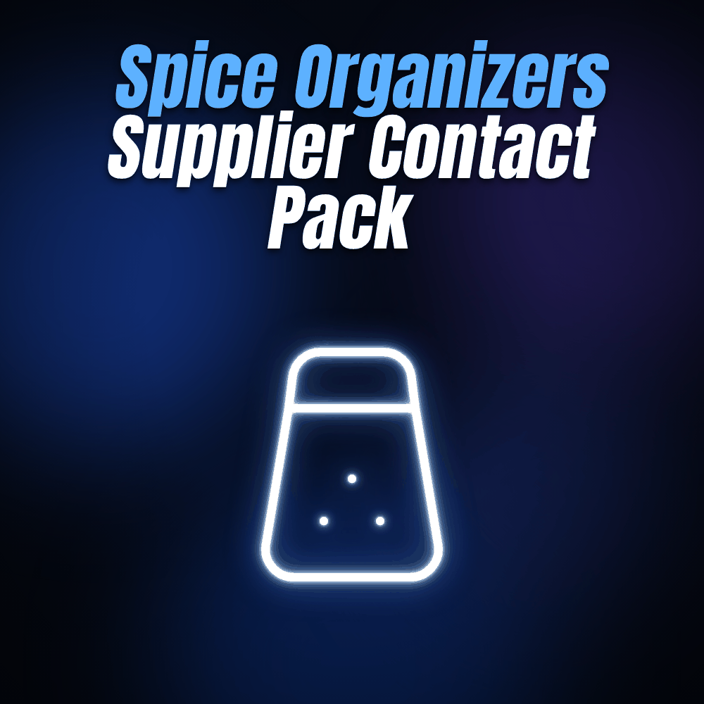 Spice Organizers Supplier Contact Pack